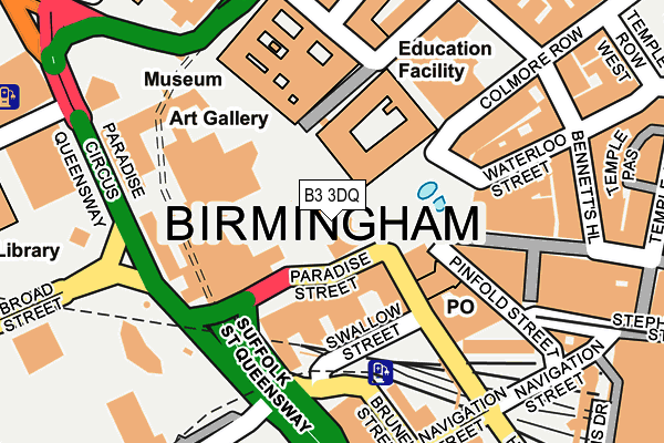 B3 3DQ map - OS OpenMap – Local (Ordnance Survey)