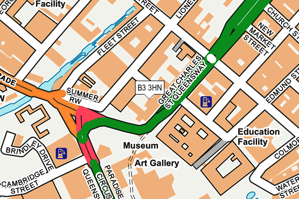 B3 3HN map - OS OpenMap – Local (Ordnance Survey)