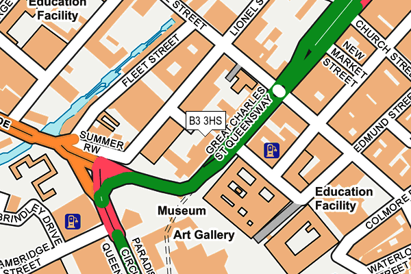 B3 3HS map - OS OpenMap – Local (Ordnance Survey)