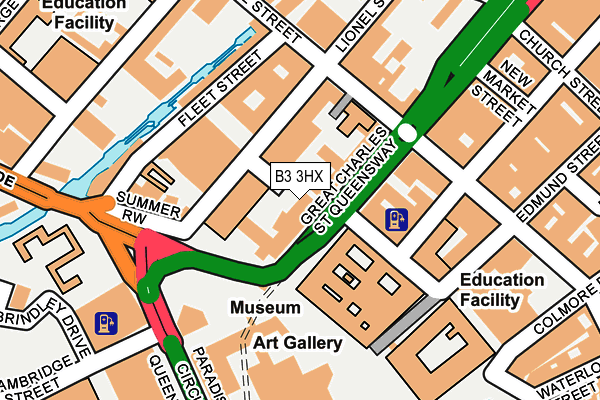 B3 3HX map - OS OpenMap – Local (Ordnance Survey)