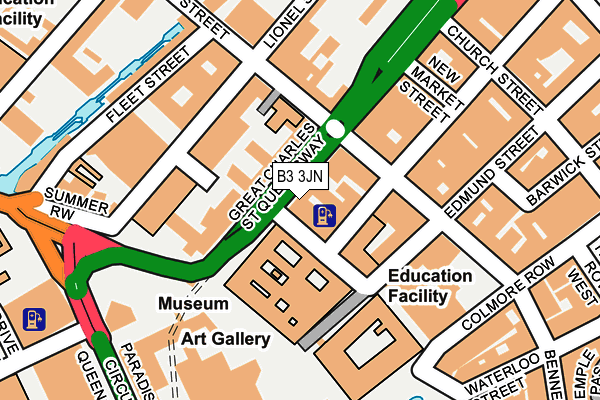 B3 3JN map - OS OpenMap – Local (Ordnance Survey)