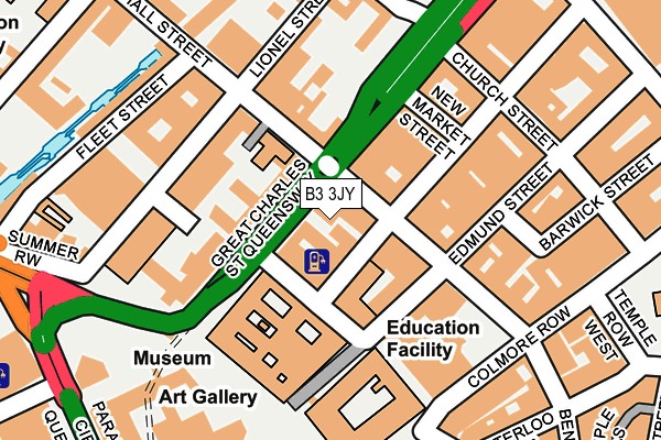 B3 3JY map - OS OpenMap – Local (Ordnance Survey)