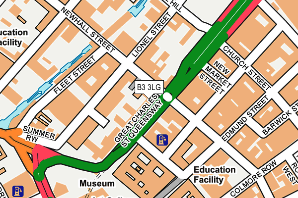 B3 3LG map - OS OpenMap – Local (Ordnance Survey)