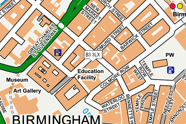 B3 3LX map - OS OpenMap – Local (Ordnance Survey)