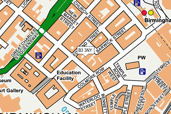 B3 3NY map - OS OpenMap – Local (Ordnance Survey)