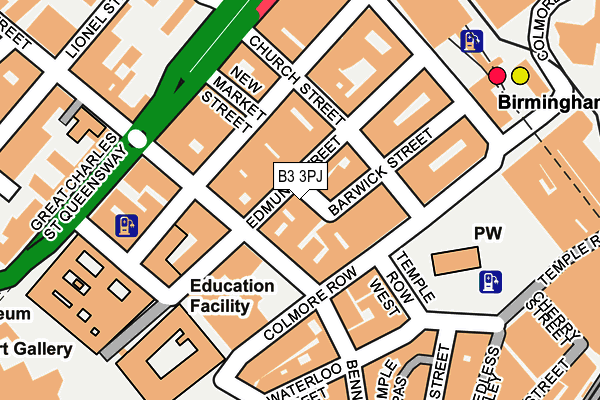 B3 3PJ map - OS OpenMap – Local (Ordnance Survey)