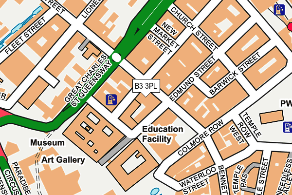 B3 3PL map - OS OpenMap – Local (Ordnance Survey)