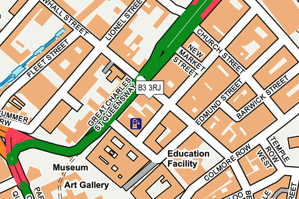 B3 3RJ map - OS OpenMap – Local (Ordnance Survey)
