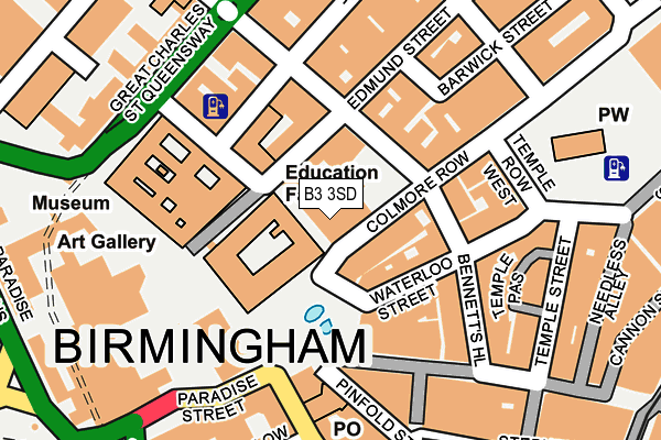 B3 3SD map - OS OpenMap – Local (Ordnance Survey)