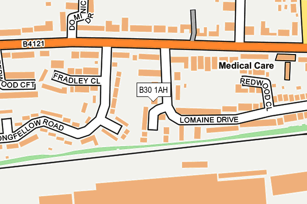 B30 1AH map - OS OpenMap – Local (Ordnance Survey)