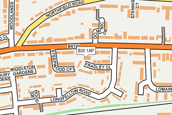 B30 1AP map - OS OpenMap – Local (Ordnance Survey)