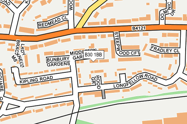 B30 1BB map - OS OpenMap – Local (Ordnance Survey)