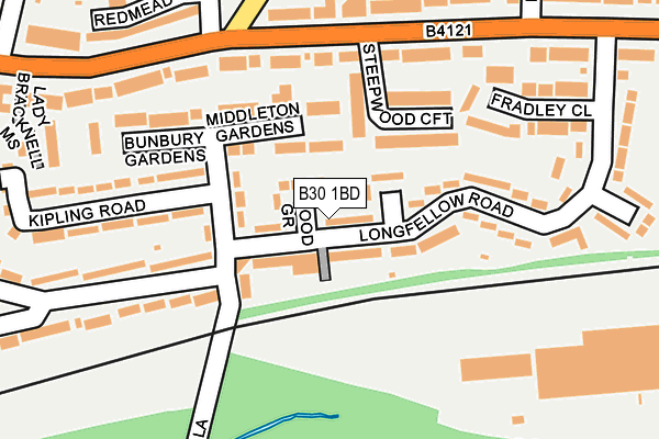 B30 1BD map - OS OpenMap – Local (Ordnance Survey)