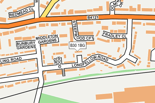 B30 1BG map - OS OpenMap – Local (Ordnance Survey)