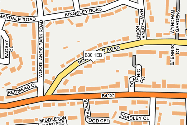 B30 1EB map - OS OpenMap – Local (Ordnance Survey)