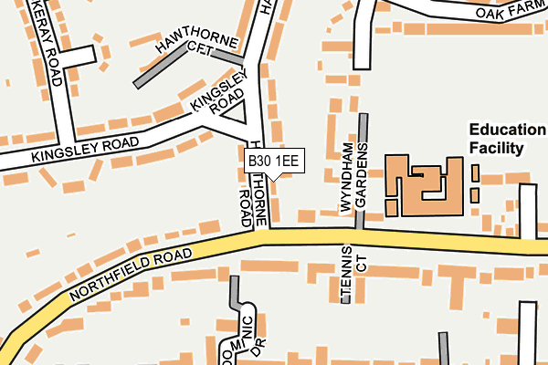 B30 1EE map - OS OpenMap – Local (Ordnance Survey)