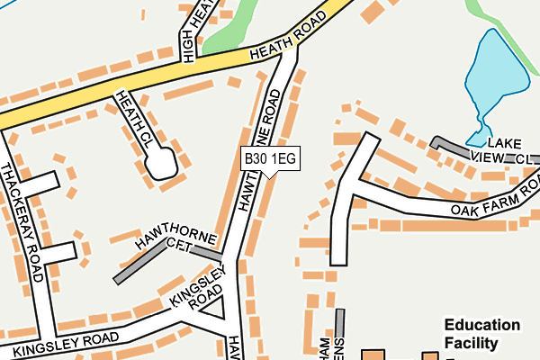 B30 1EG map - OS OpenMap – Local (Ordnance Survey)