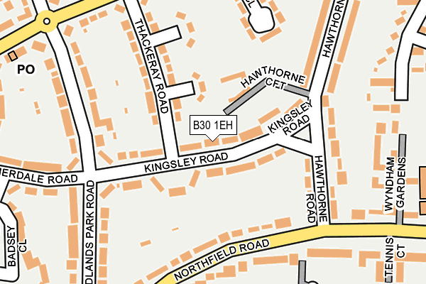 B30 1EH map - OS OpenMap – Local (Ordnance Survey)