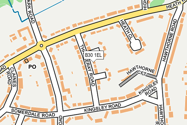 B30 1EL map - OS OpenMap – Local (Ordnance Survey)