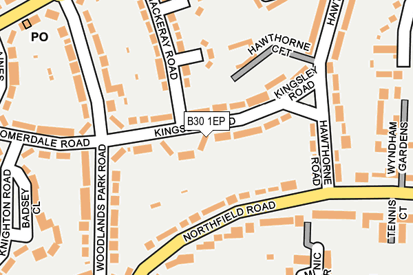 B30 1EP map - OS OpenMap – Local (Ordnance Survey)