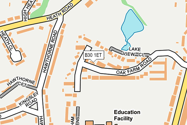 B30 1ET map - OS OpenMap – Local (Ordnance Survey)
