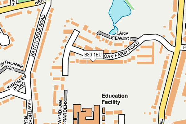 B30 1EU map - OS OpenMap – Local (Ordnance Survey)