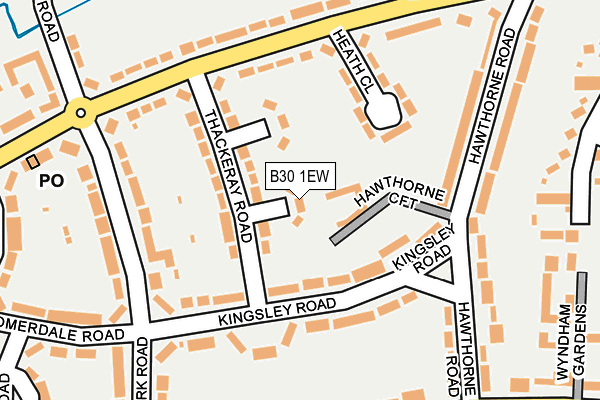 B30 1EW map - OS OpenMap – Local (Ordnance Survey)