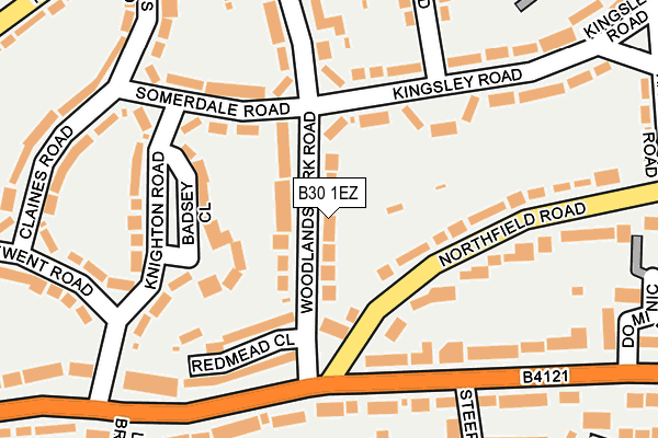 B30 1EZ map - OS OpenMap – Local (Ordnance Survey)