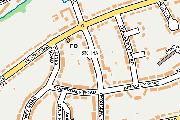 B30 1HA map - OS OpenMap – Local (Ordnance Survey)