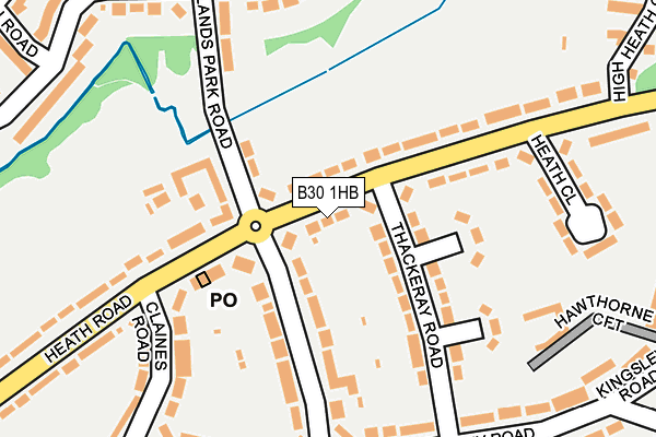 B30 1HB map - OS OpenMap – Local (Ordnance Survey)