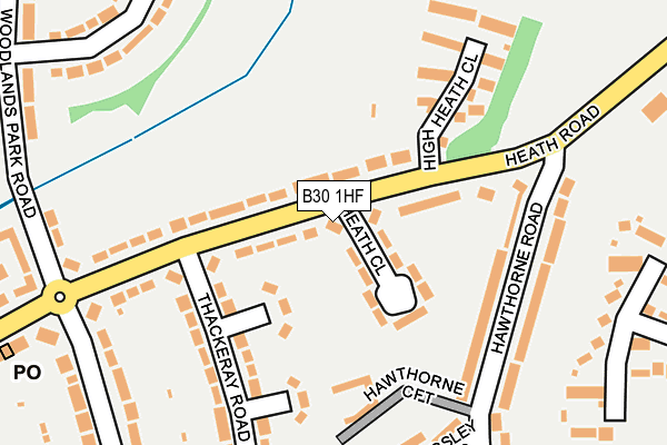 B30 1HF map - OS OpenMap – Local (Ordnance Survey)