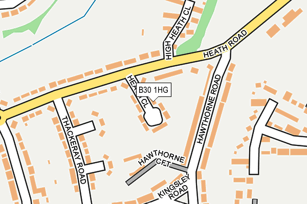 B30 1HG map - OS OpenMap – Local (Ordnance Survey)