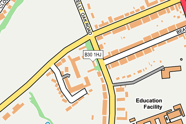 B30 1HJ map - OS OpenMap – Local (Ordnance Survey)