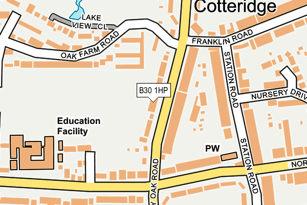 B30 1HP map - OS OpenMap – Local (Ordnance Survey)