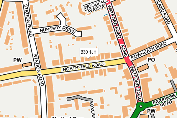 B30 1JH map - OS OpenMap – Local (Ordnance Survey)