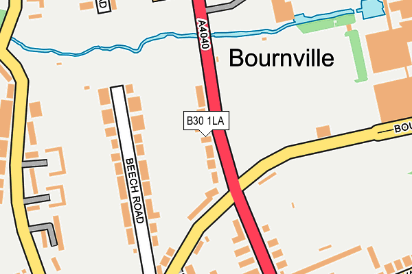 B30 1LA map - OS OpenMap – Local (Ordnance Survey)