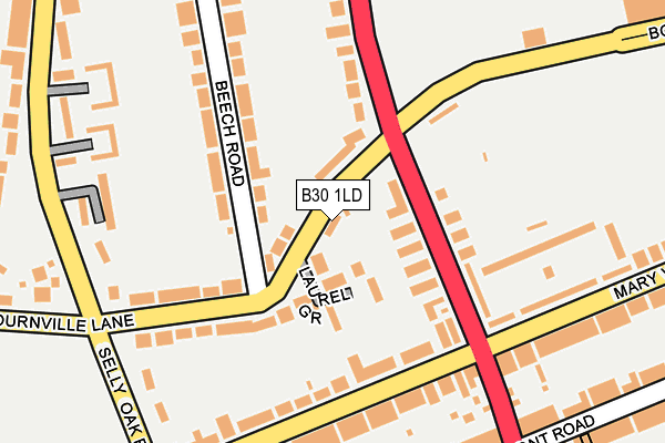 B30 1LD map - OS OpenMap – Local (Ordnance Survey)