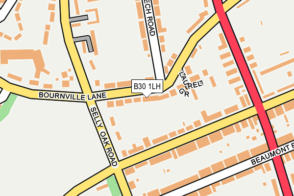 B30 1LH map - OS OpenMap – Local (Ordnance Survey)