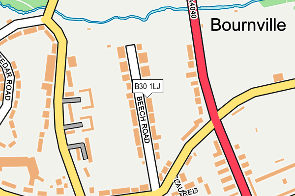 B30 1LJ map - OS OpenMap – Local (Ordnance Survey)
