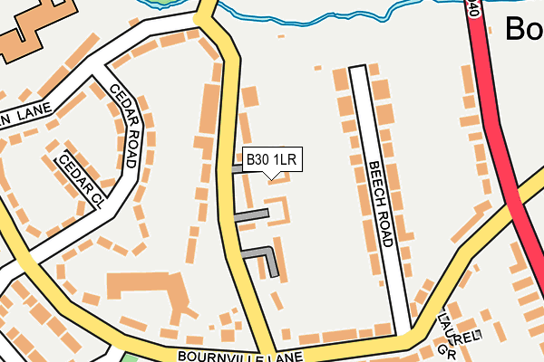 B30 1LR map - OS OpenMap – Local (Ordnance Survey)