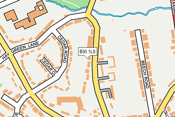 B30 1LS map - OS OpenMap – Local (Ordnance Survey)