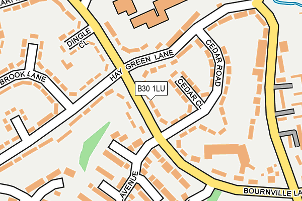 B30 1LU map - OS OpenMap – Local (Ordnance Survey)