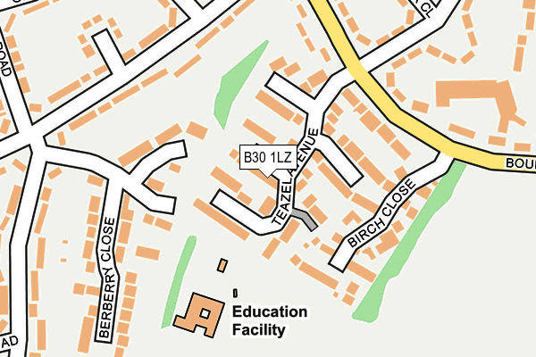 B30 1LZ map - OS OpenMap – Local (Ordnance Survey)