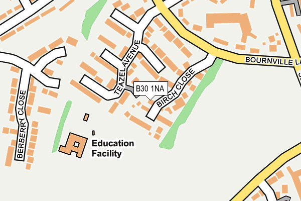 B30 1NA map - OS OpenMap – Local (Ordnance Survey)