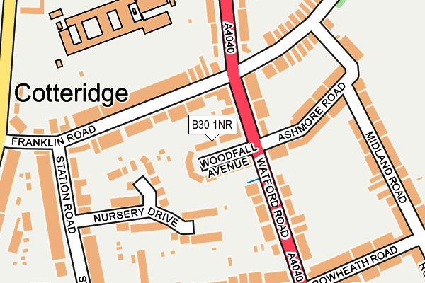 B30 1NR map - OS OpenMap – Local (Ordnance Survey)