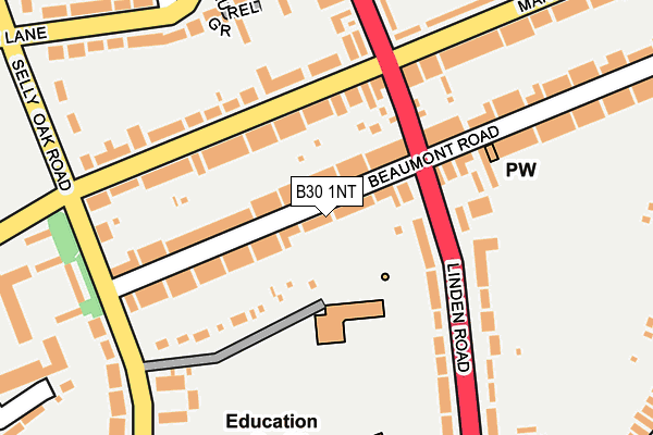 B30 1NT map - OS OpenMap – Local (Ordnance Survey)