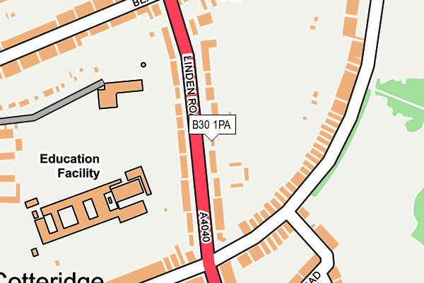 B30 1PA map - OS OpenMap – Local (Ordnance Survey)