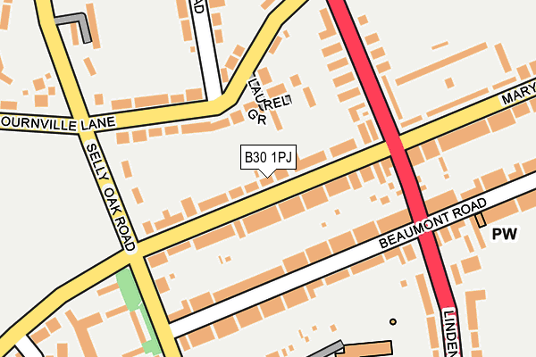 B30 1PJ map - OS OpenMap – Local (Ordnance Survey)