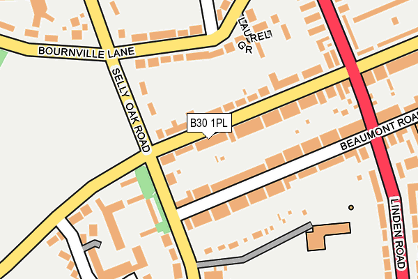 B30 1PL map - OS OpenMap – Local (Ordnance Survey)