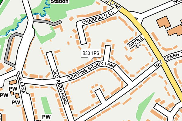 B30 1PS map - OS OpenMap – Local (Ordnance Survey)